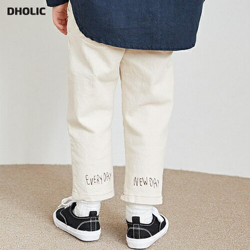 【新作10%OFF】英字レタリングヘムパンツ・u05276 キッズ【3~8才】【pt】【ボトムズ パンツ ズボン ロングパンツ 