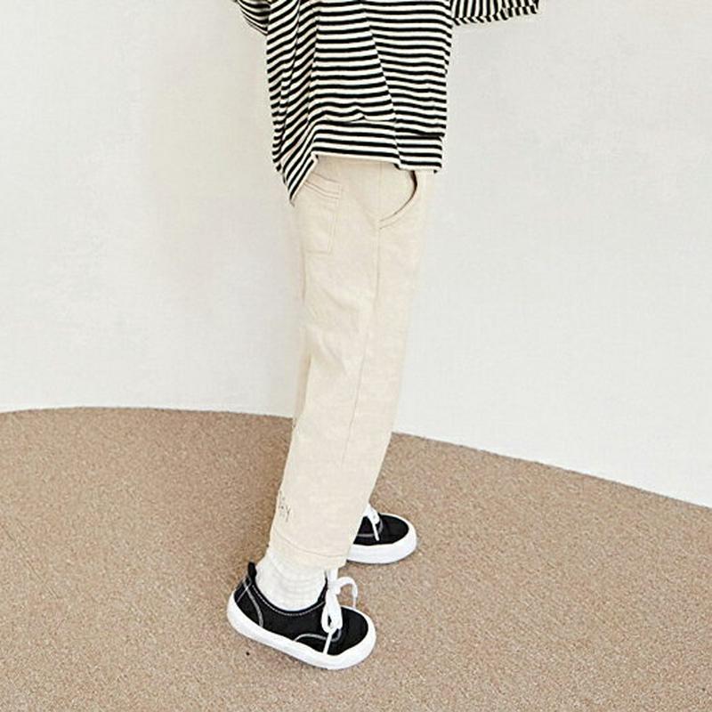 【新作10%OFF】英字レタリングヘムパンツ・u05276 キッズ【3~8才】【pt】【ボトムズ パンツ ズボン ロングパンツ 