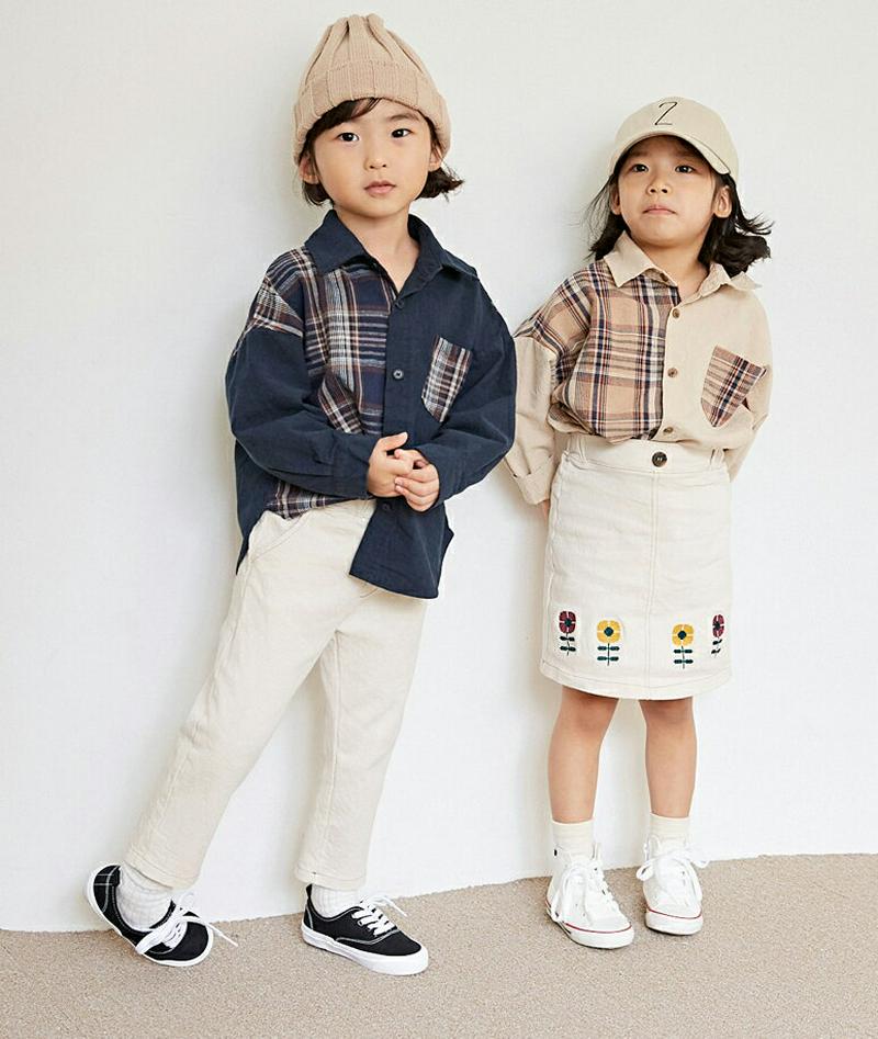 【新作10%OFF】英字レタリングヘムパンツ・u05276 キッズ【3~8才】【pt】【ボトムズ パンツ ズボン ロングパンツ 