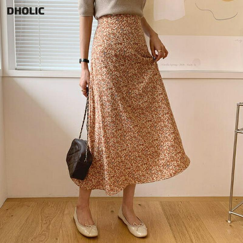 【新作10%OFF】小花柄フレアスカート・全3色・b56772 レディース【sk】【韓国 ファッション ボトムス スカート ロン