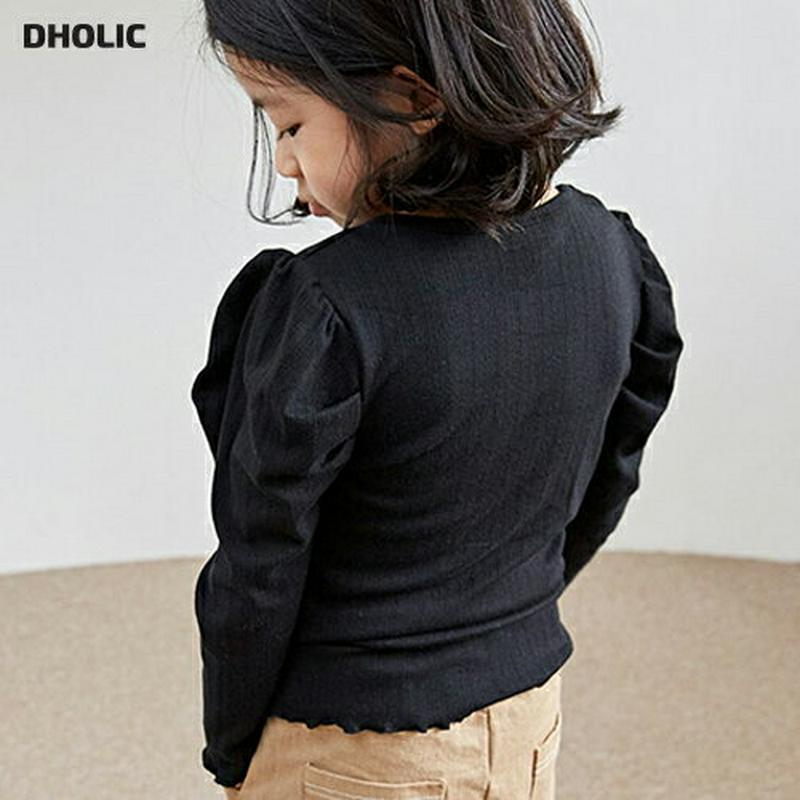 【新作10%OFF】ウェーブヘム長袖Tシャツ・u05281 キッズ【3~8才】【tops】【トップス Tシャツ 長袖 パフスリー