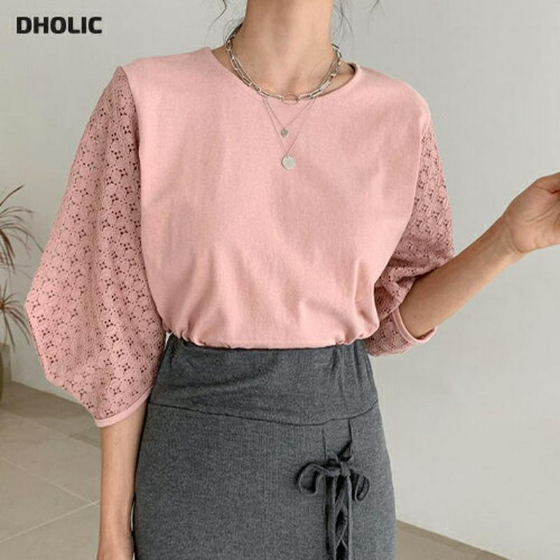 【新作10%OFF】レースパフTシャツ・全3色・b56767 レディース【tops】【韓国 ファッション トップス Tシャツ レ