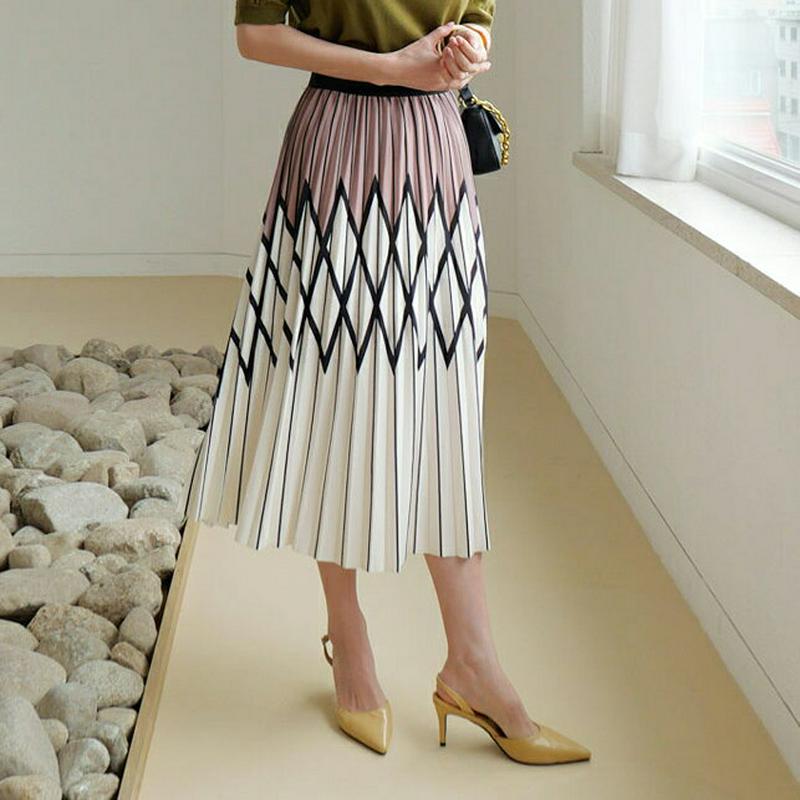 【新作10%OFF】ジグザグプリーツスカート・全2色・b63781 レディース【sk】【スカート ロング ロングスカート プリー