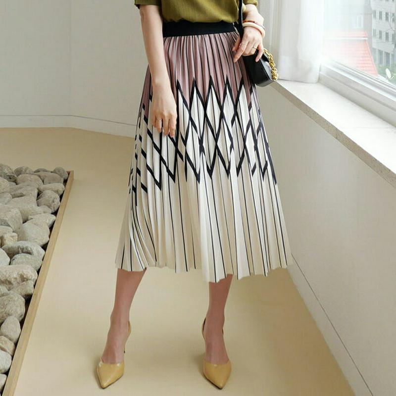 【新作10%OFF】ジグザグプリーツスカート・全2色・b63781 レディース【sk】【スカート ロング ロングスカート プリー