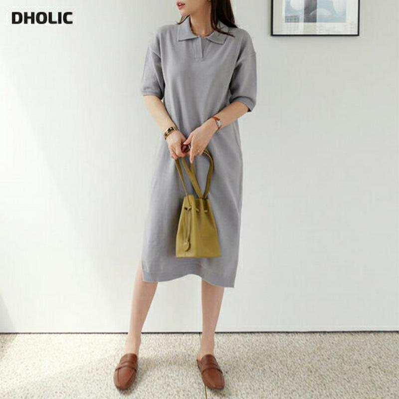 【新作10%OFF】カラーニットワンピース・全3色・t63769 レディース【ops】【ワンピース ミディ丈 ミディワンピース 