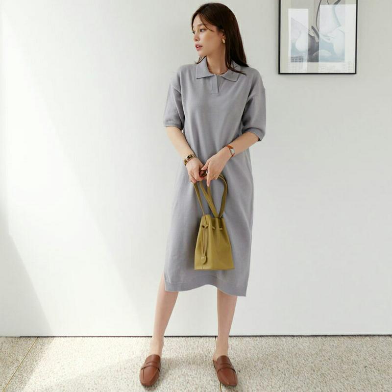 【新作10%OFF】カラーニットワンピース・全3色・t63769 レディース【ops】【ワンピース ミディ丈 ミディワンピース 