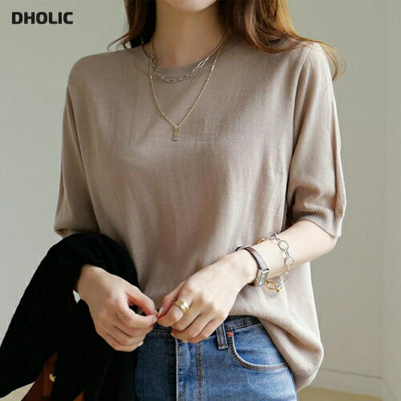 【新作10%OFF】ハーフスリーブニット・全6色・b63758 レディース【tops】【トップス ニット ニットトップス 半袖 