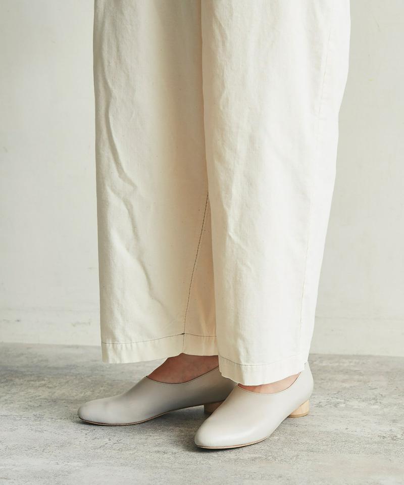 ○オーガニックコットン 細コール ワイドストレートパンツ（note et silence.）