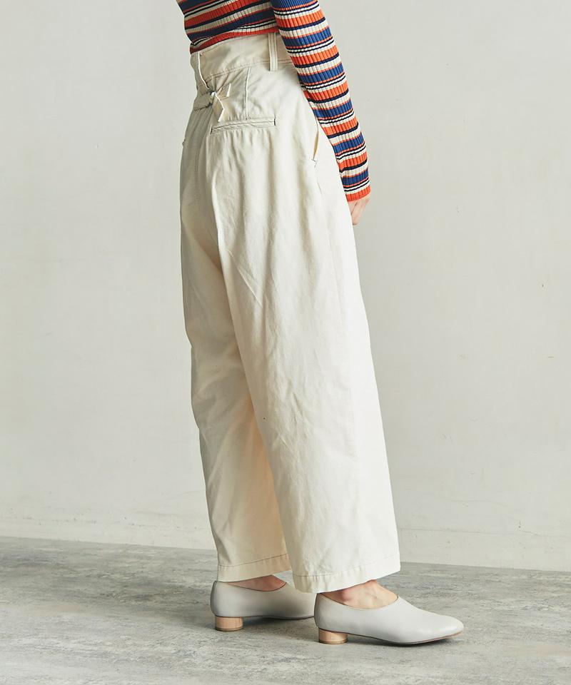 ○オーガニックコットン 細コール ワイドストレートパンツ（note et silence.）