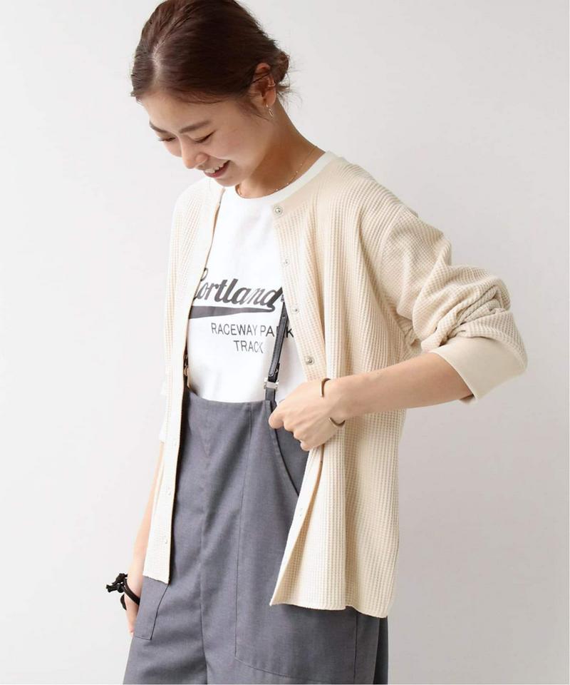 クルーネックワッフルカーディガン◆（JOURNAL STANDARD relume）