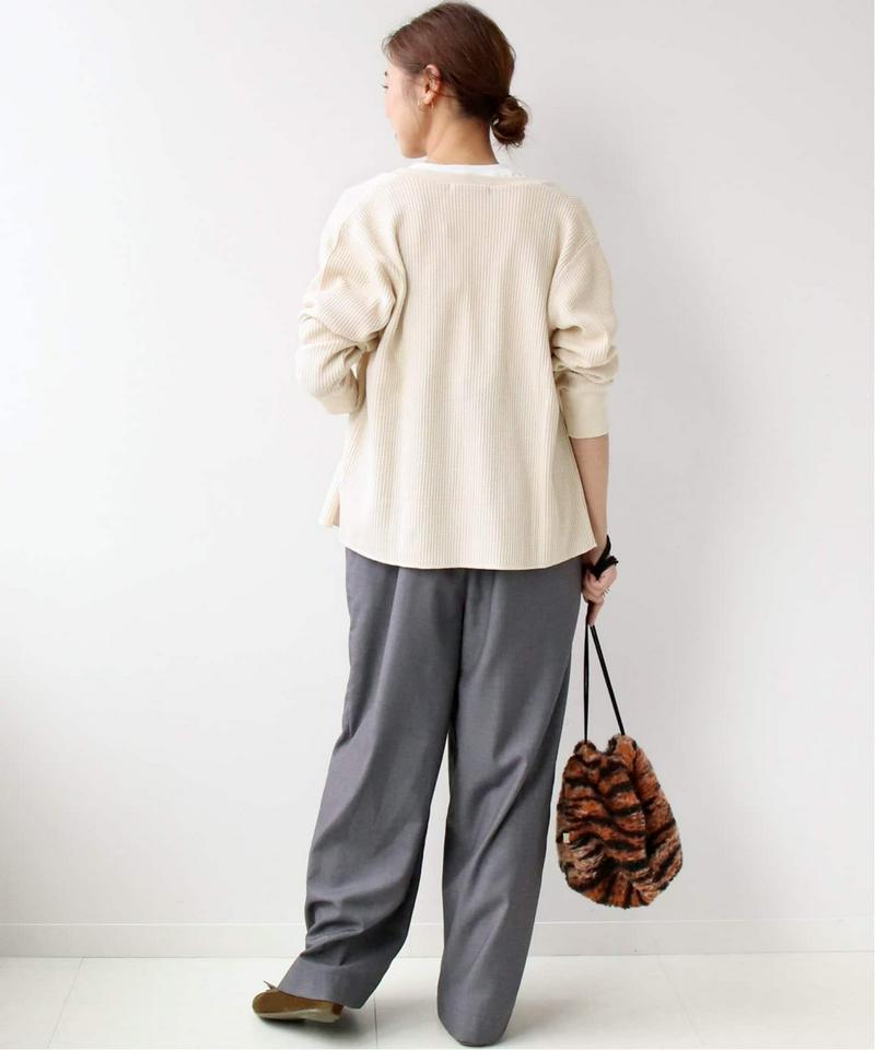 クルーネックワッフルカーディガン◆（JOURNAL STANDARD relume）