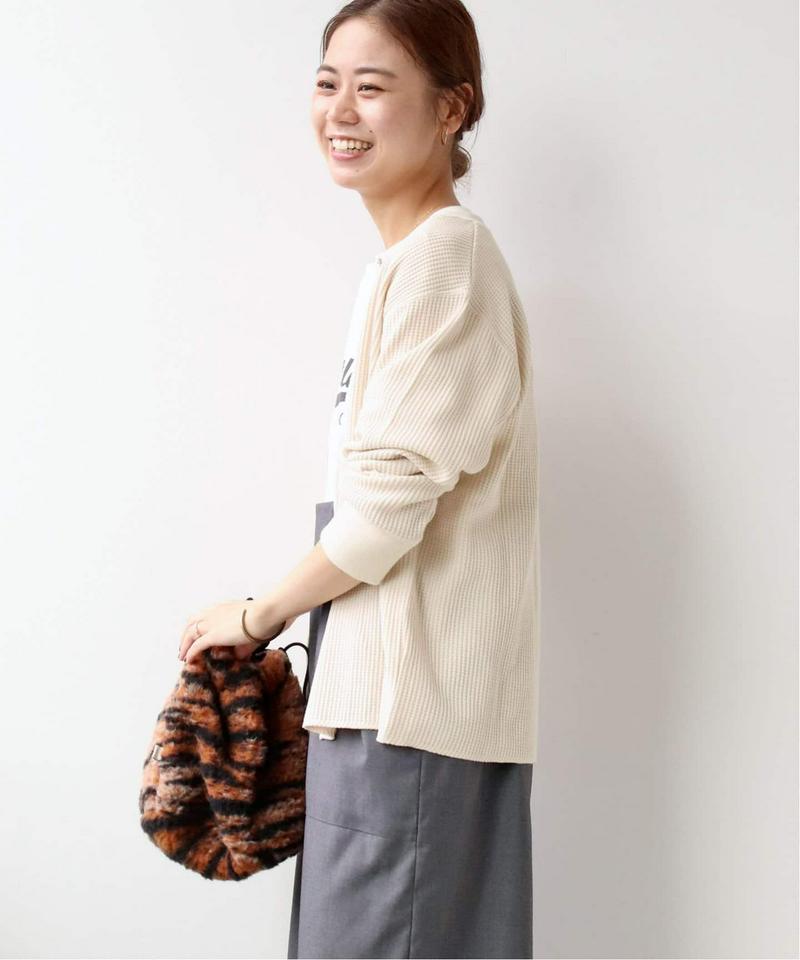 クルーネックワッフルカーディガン◆（JOURNAL STANDARD relume）