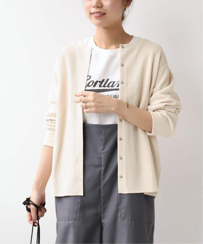 クルーネックワッフルカーディガン◆（JOURNAL STANDARD relume）