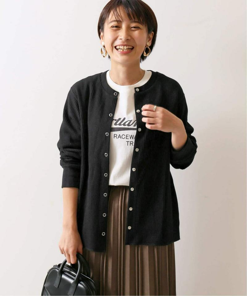 クルーネックワッフルカーディガン◆（JOURNAL STANDARD relume）