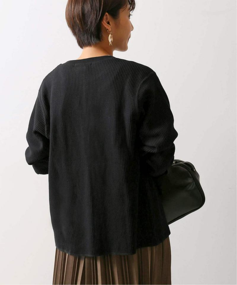 クルーネックワッフルカーディガン◆（JOURNAL STANDARD relume）