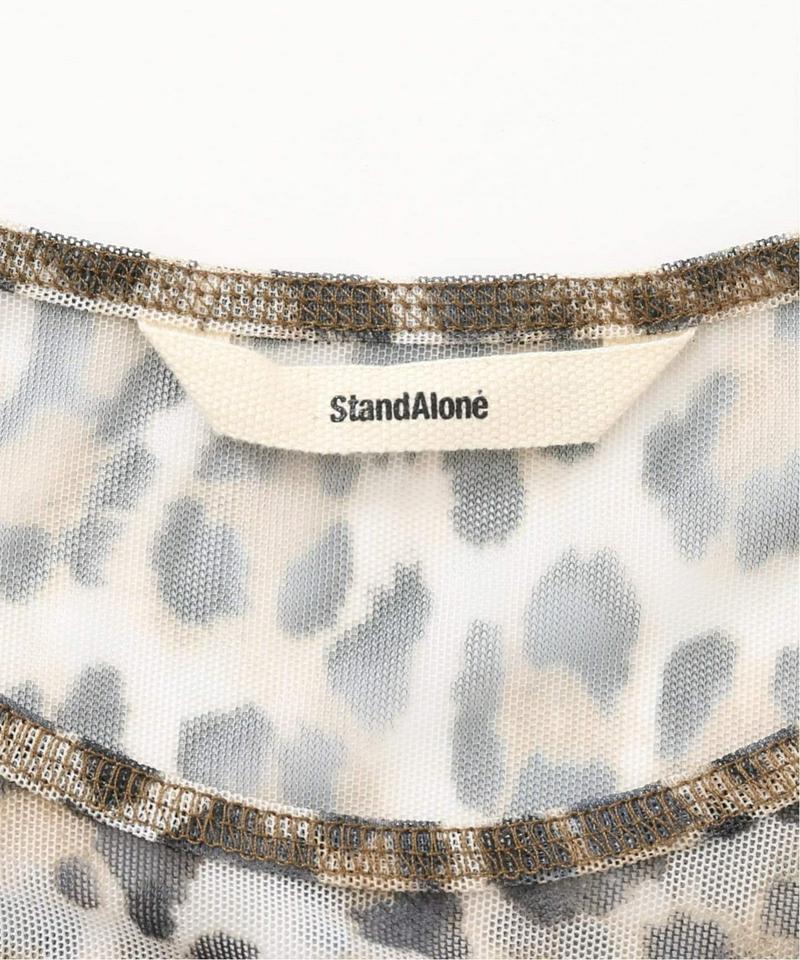 【STAND ALONE/スタンド アローン】レオパードチュールクルー◆（JOURNAL STANDARD）