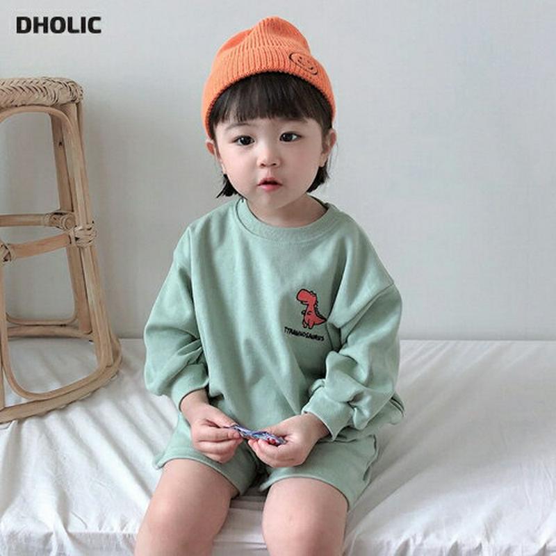 【新作10%OFF】dinosaurスウェット&ハーフパンツSET・u05458 キッズ【3~8才】【set】【セットアップ セ