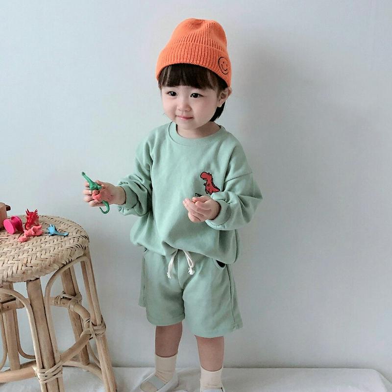 【新作10%OFF】dinosaurスウェット&ハーフパンツSET・u05458 キッズ【3~8才】【set】【セットアップ セ