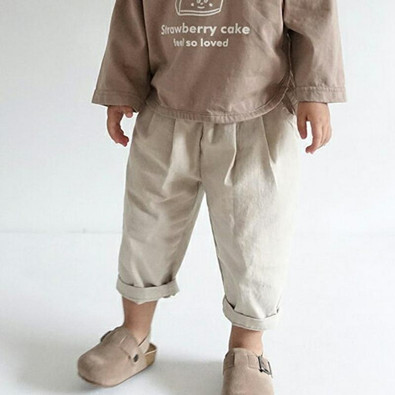 【新作10%OFF】テーパードクロップドパンツ・u05598 キッズ【3~8才】【pt】【ボトムス パンツ ズボン テーパード 