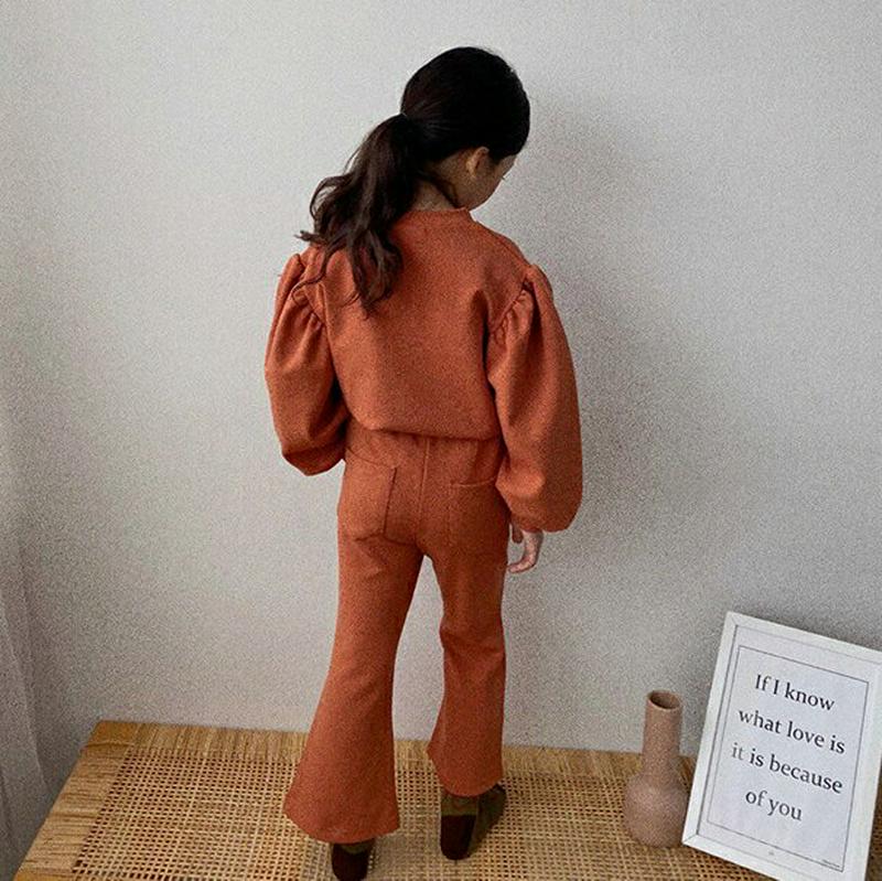 【新作10%OFF】バルーンTシャツ&ブーツカットパンツSET・u05596 キッズ【3~8才】【set】【セットアップ セット
