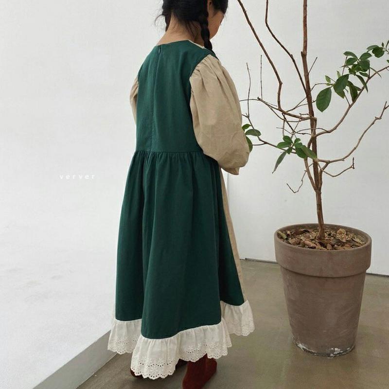 【新作10%OFF】【送料無料】コントラストバルーンワンピース・u05591 キッズ【3~8才】【ops】【ワンピース ロングワ