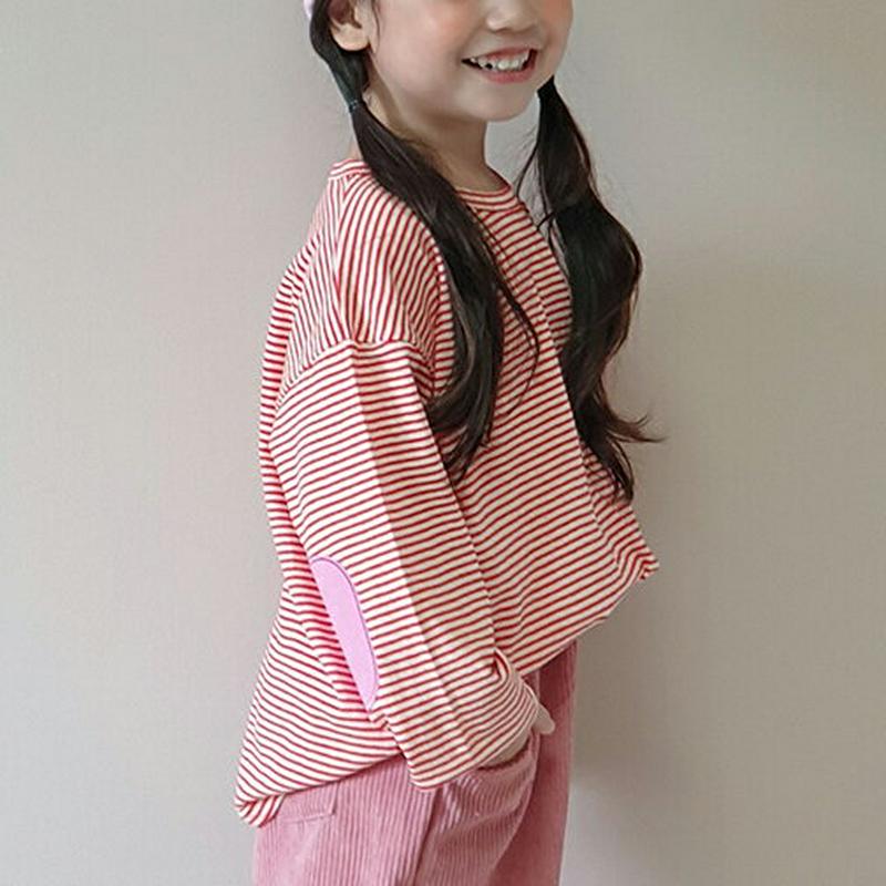 【新作10%OFF】ボーダーロングスリーブTシャツ・u05464 キッズ【3~8才】【tops】【トップス Tシャツ ロングスリ
