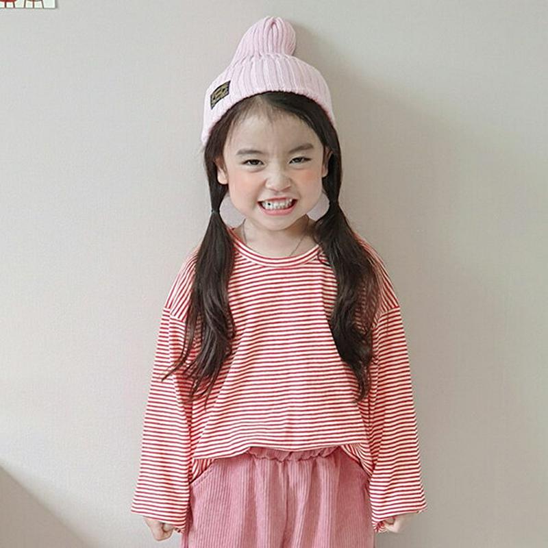 【新作10%OFF】ボーダーロングスリーブTシャツ・u05464 キッズ【3~8才】【tops】【トップス Tシャツ ロングスリ