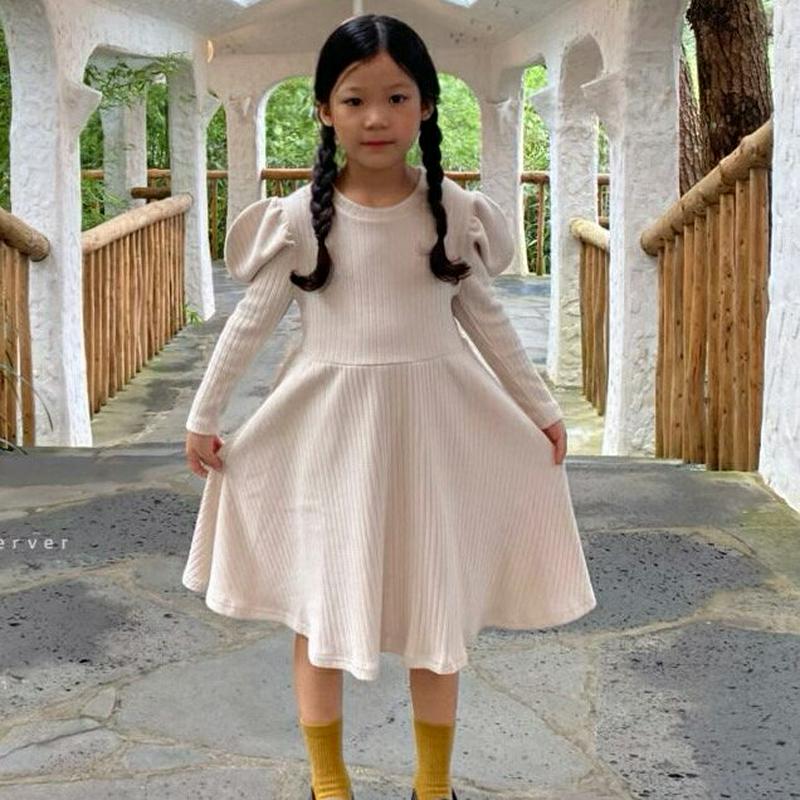 【新作10%OFF】パワーショルダーワンピース・u05543 キッズ【3~8才】【ops】【ワンピース ロングワンピース 長袖 