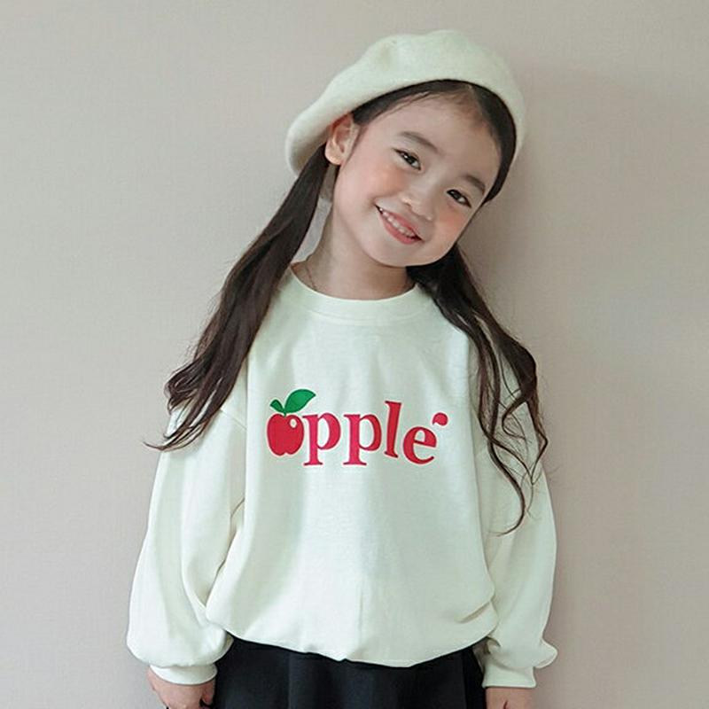 【新作10%OFF】アップルレタリングスウェット・u05467 キッズ【3~8才】【tops】【トップス スウェット 長袖 アッ