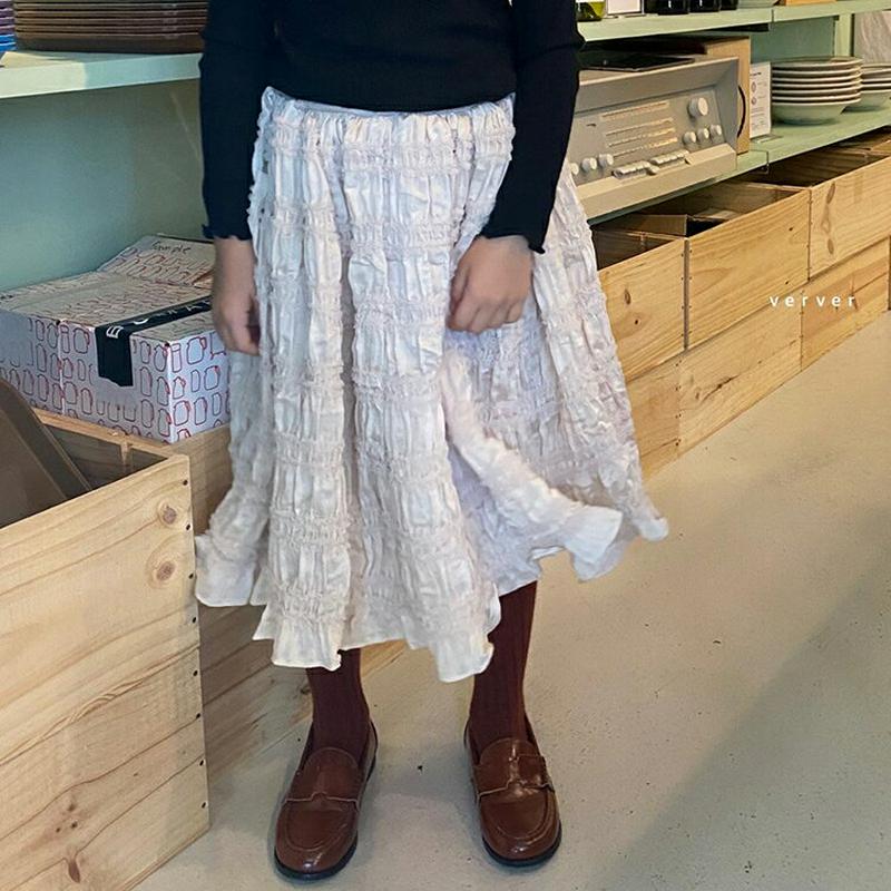 【新作10%OFF】フリルヘムリンクルスカート・u05549 キッズ【3~8才】【sk】【ボトムス スカート ロング丈 ロングス