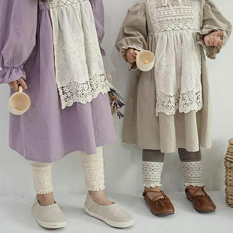 【新作10%OFF】レーストリムレギンス・u05641 キッズ【3~8才】【pt】【レギンス パンツ ズボン ボトムス ロングパ