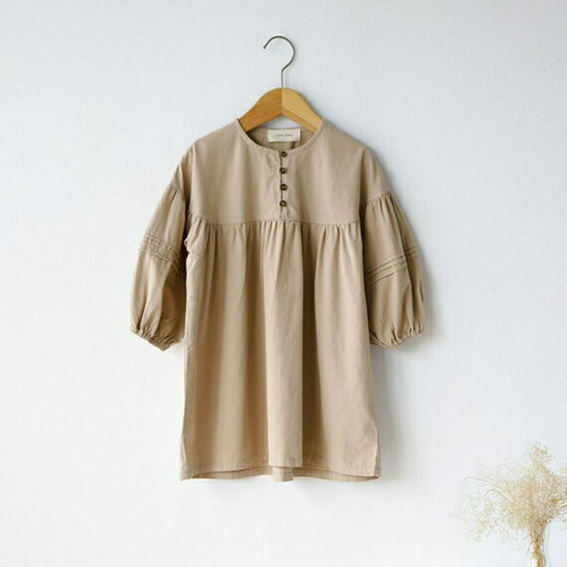 【新作10%OFF】ピンタックパフスリーブワンピース・u05551 キッズ【3~8才】【ops】【ワンピース 長袖 パフスリーブ