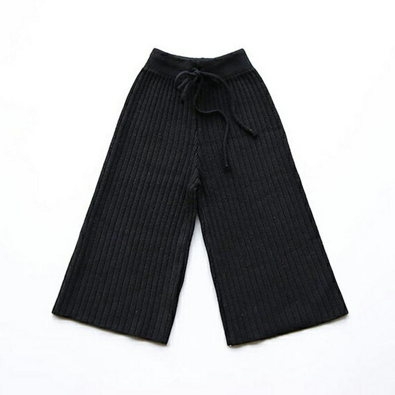 【新作10%OFF】ウール混リブニットパンツ・u05548 キッズ【3~8才】【pt】【ボトムス パンツ ズボン 長ズボン ニッ