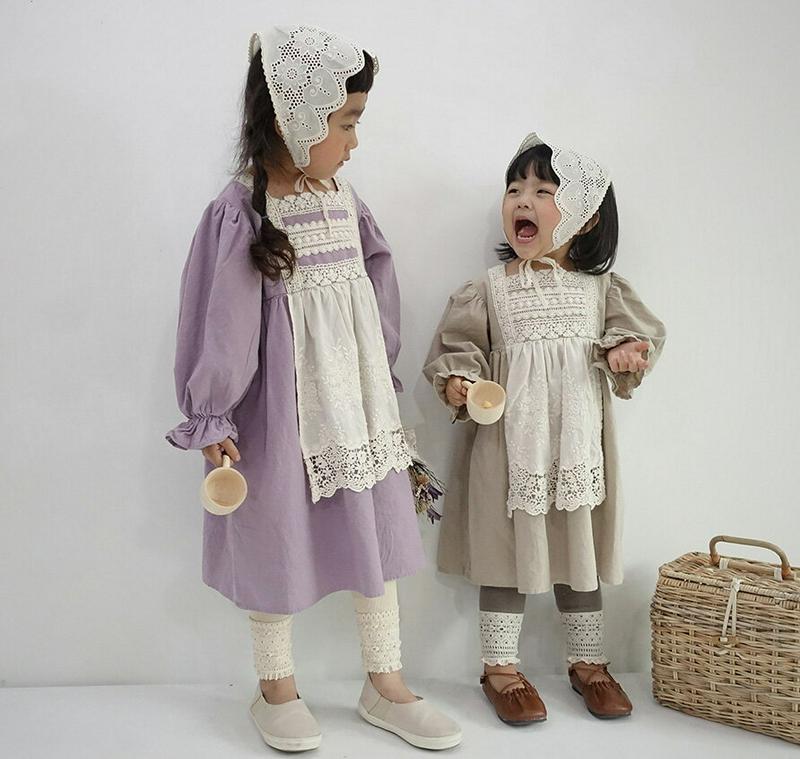 【新作10%OFF】レースレイヤードワンピース・u05616 キッズ【3~8才】【ops】【ワンピース ロング ロングワンピース