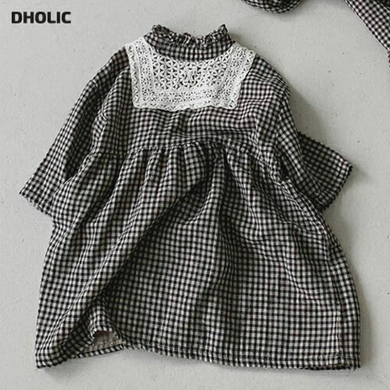 【新作10%OFF】フリルボックスレースチェックワンピース・u05572 キッズ【3~8才】【ops】【ワンピース フリル レー