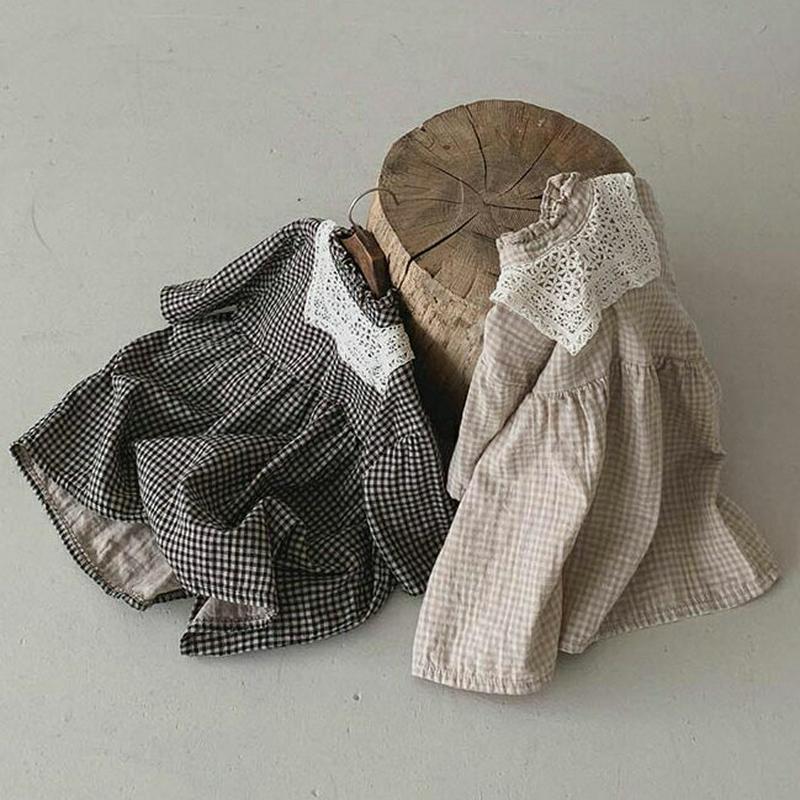 【新作10%OFF】フリルボックスレースチェックワンピース・u05572 キッズ【3~8才】【ops】【ワンピース フリル レー