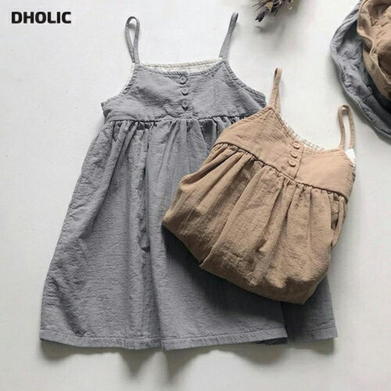 【新作10%OFF】ボタンネックロングキャミワンピース・u05611 キッズ【3~8才】【ops】【ワンピース ロング ロングワ