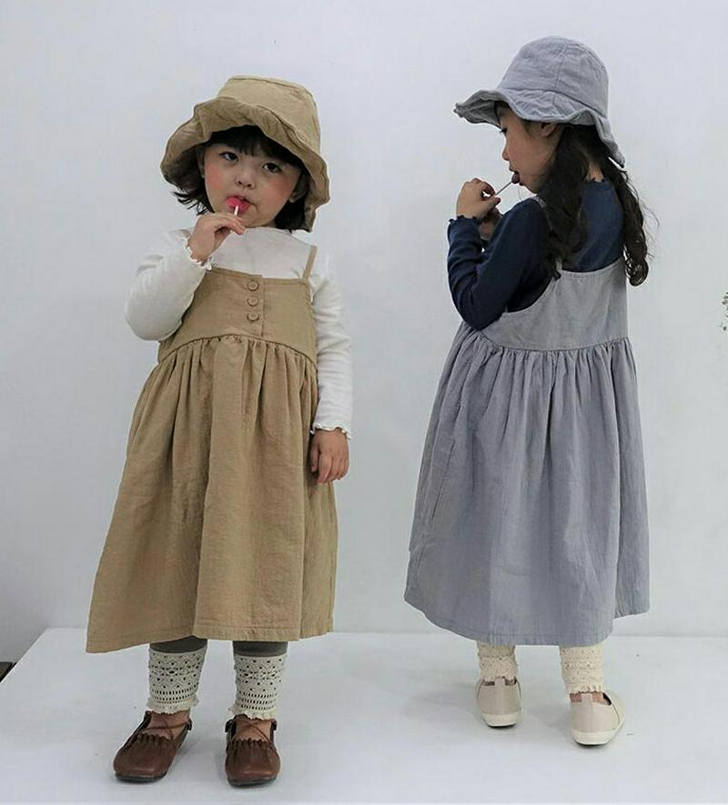 【新作10%OFF】ボタンネックロングキャミワンピース・u05611 キッズ【3~8才】【ops】【ワンピース ロング ロングワ