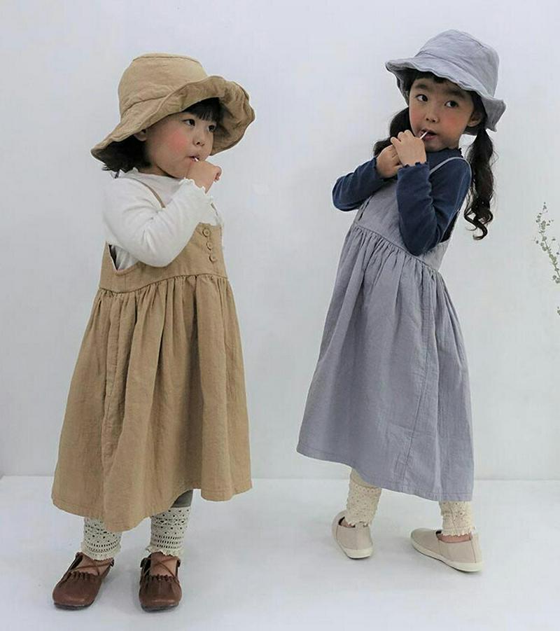 【新作10%OFF】ボタンネックロングキャミワンピース・u05611 キッズ【3~8才】【ops】【ワンピース ロング ロングワ