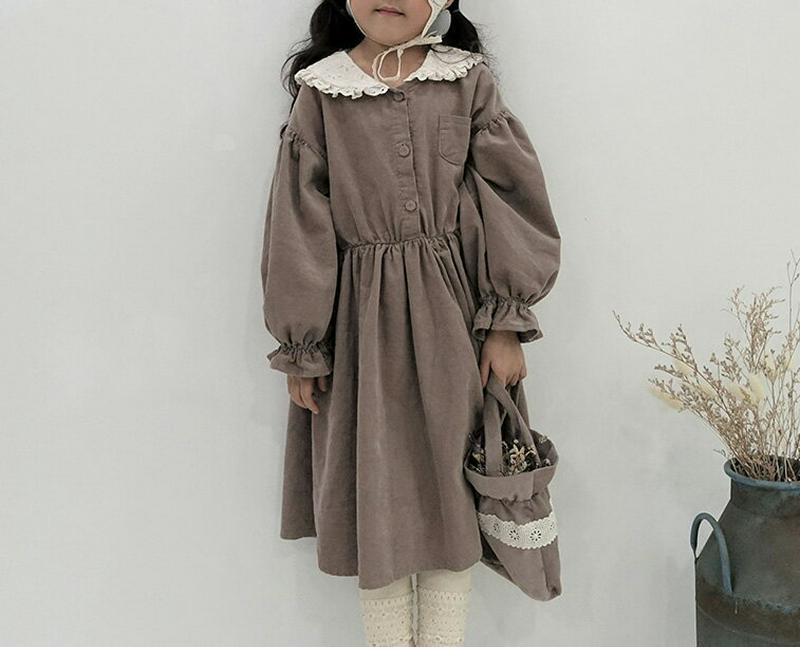 【新作10%OFF】配色フリルレースカラーワンピース・u05621 キッズ【3~8才】【ops】【ワンピース ロング ロングワン