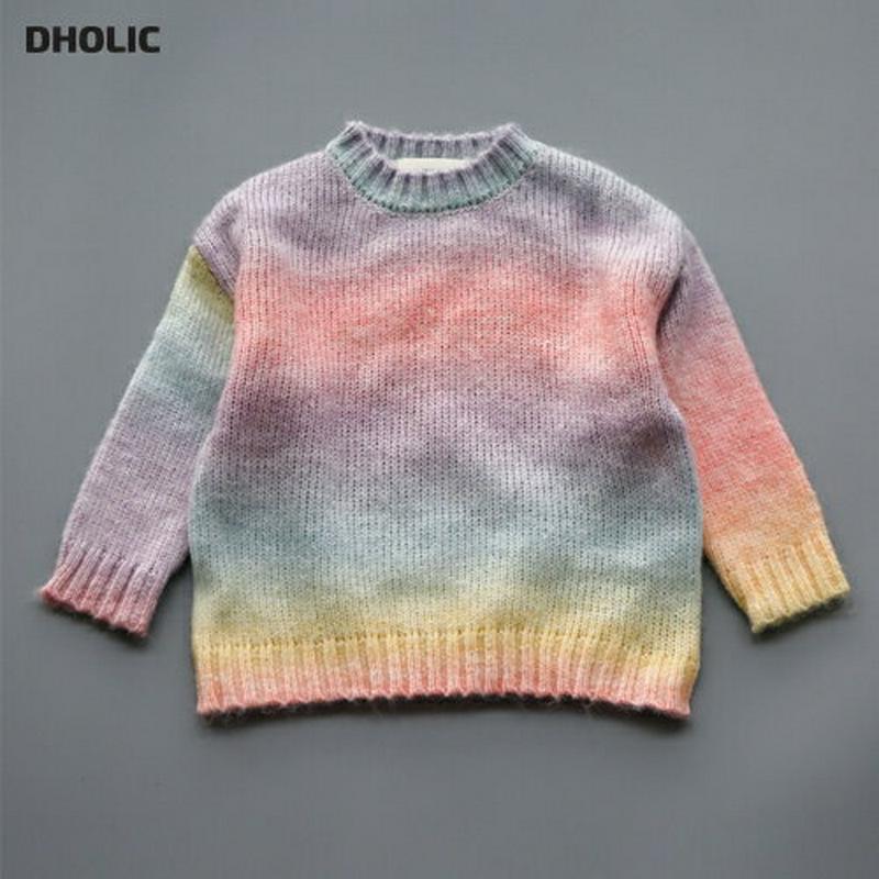 【新作10%OFF】ウールブレンドレインボーニット・u05571 キッズ【3~8才】【tops】【トップス ニット ニットトップ
