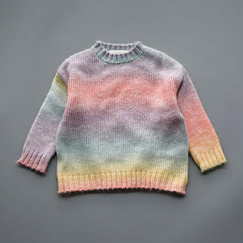 【新作10%OFF】ウールブレンドレインボーニット・u05571 キッズ【3~8才】【tops】【トップス ニット ニットトップ