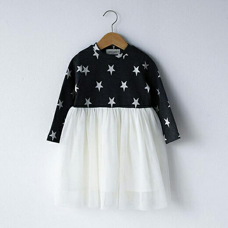 【新作10%OFF】星柄切替チュールワンピース・u05582 キッズ【3~8才】【ops】【ワンピース ロングワンピース チュー