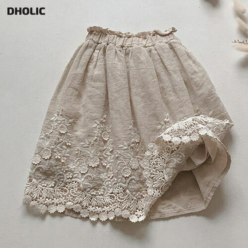 【新作10%OFF】フラワーレーススカート・u05579 キッズ【3~8才】【sk】【スカート ロング ロングスカート レース 