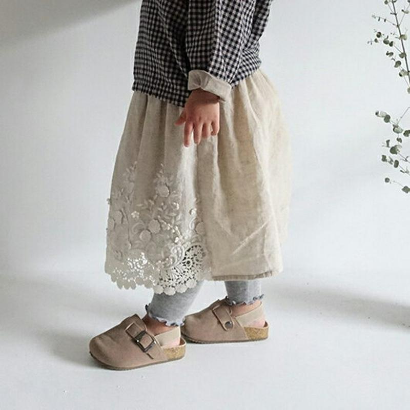 【新作10%OFF】フラワーレーススカート・u05579 キッズ【3~8才】【sk】【スカート ロング ロングスカート レース 