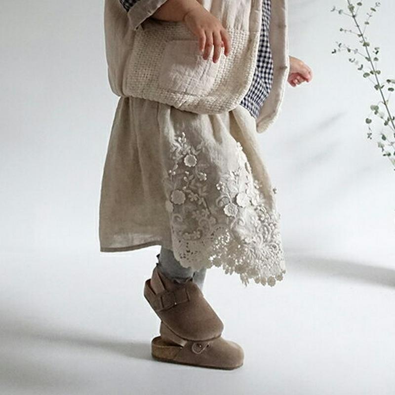 【新作10%OFF】フラワーレーススカート・u05579 キッズ【3~8才】【sk】【スカート ロング ロングスカート レース 