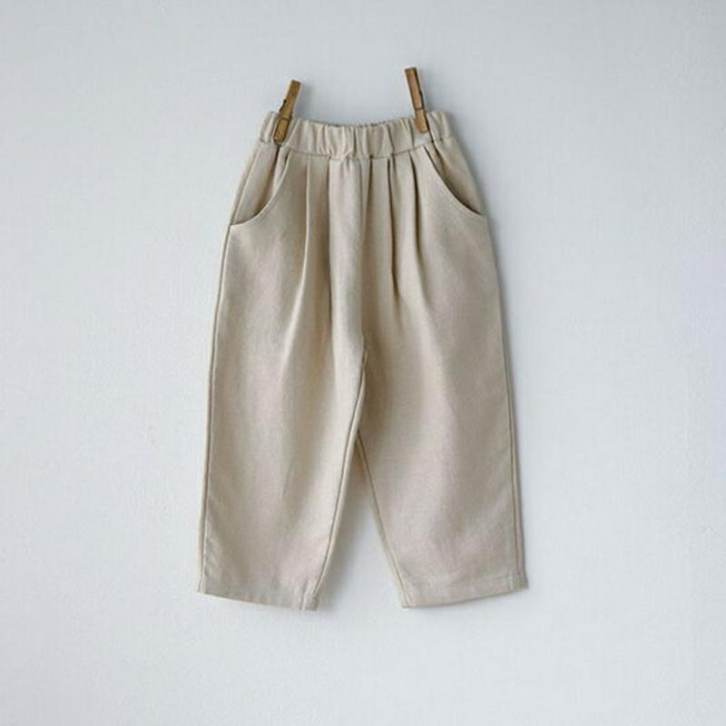 【新作10%OFF】ウエストタックコットンカラーパンツ・u05544 キッズ【3~8才】【pt】【ボトムス パンツ ズボン 長ズ