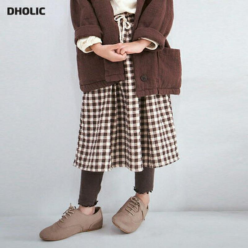 【新作10%OFF】レースポケットチェック柄スカート・u05587 キッズ【3~8才】【sk】【スカート ロングスカート チェッ