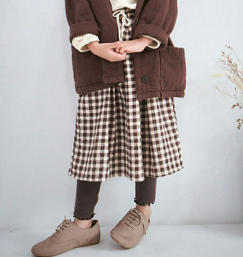 【新作10%OFF】レースポケットチェック柄スカート・u05587 キッズ【3~8才】【sk】【スカート ロングスカート チェッ