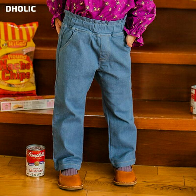 【新作10%OFF】ウエストフリルストレートパンツ・u05426 キッズ【3~8才】【pt】【パンツ ズボン ロングパンツ ボト